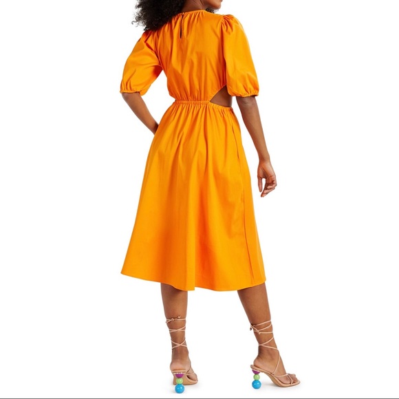 Inc Puff Sleeve Cutout Dress 